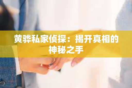 黄骅私家侦探：揭开真相的神秘之手