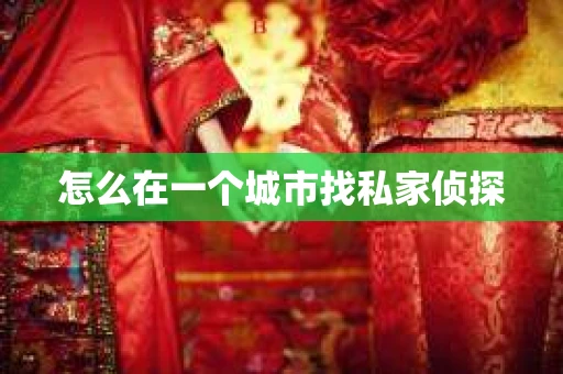 怎么在一个城市找私家侦探