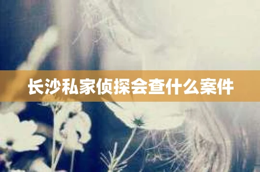长沙私家侦探会查什么案件