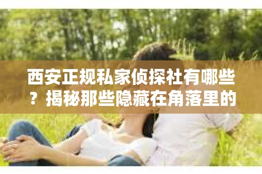 西安正规私家侦探社有哪些？揭秘那些隐藏在角落里的神秘力量