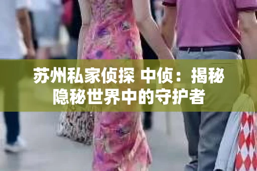 苏州私家侦探 中侦：揭秘隐秘世界中的守护者