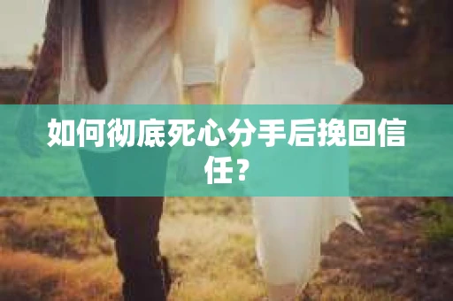 如何彻底死心分手后挽回信任？