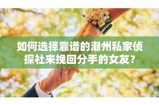 如何选择靠谱的潮州私家侦探社来挽回分手的女友？