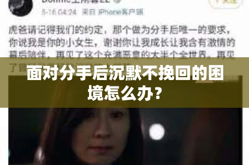 面对分手后沉默不挽回的困境怎么办？